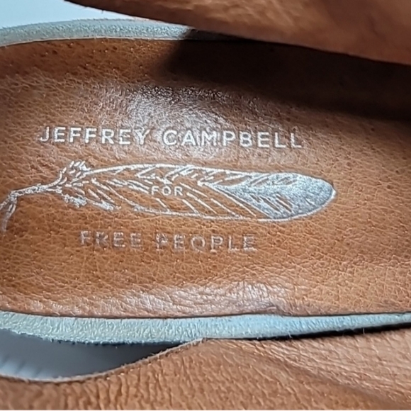 Jeffrey Campbell for Free People Laceup Open Heel Bootie Chunky Heel Sz 6.5 - Picture 11 of 13